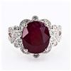 Image 1 : 6.53 ctw Ruby and 0.56 ctw Diamond Platinum Ring (GIA CERTIFIED)