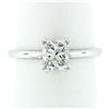 Image 4 : NEW Platinum GIA Certified 1.11 ctw Radiant Cut Diamond Solitaire Engagement Rin