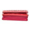 Image 4 : Chanel Pink Quilted Patent Leather Wallet on Chain