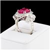 Image 3 : 5.86 ctw Ruby and 1.23 ctw Diamond Platinum Ring