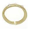 Image 6 : 18k Solid Gold 1.52in. Wide Cable Crossover Pave Diamond Cuff Flexible Bracelet
