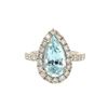Image 2 : 2.50 ctw Aquamarine & Diamond Ring - 14KT White Gold
