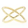 Image 5 : NEW 14k Yellow Gold 0.50 ctw Round Brilliant Diamond Simple X Ex Cross Band Ring