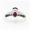 Image 9 : Vintage 18k Gold 1.62 ctw GIA Oval Ruby & Round Diamond Accent Engagement Ring