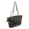 Image 3 : Chanel Black Lambskin Leather GHW Chain Tote Bag