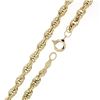 Image 5 : Unisex Vintage Esemco 14K Yellow Gold 27" Long 3.15mm Rope Link Chain Necklace