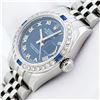 Image 9 : Rolex Quickset Sapphire Blue Roman Sapphire & Diamond Datejust Wristwatch