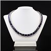 Image 1 : 134.48 ctw Blue Sapphire and 14.82 ctw Diamond 14K White Gold Necklace