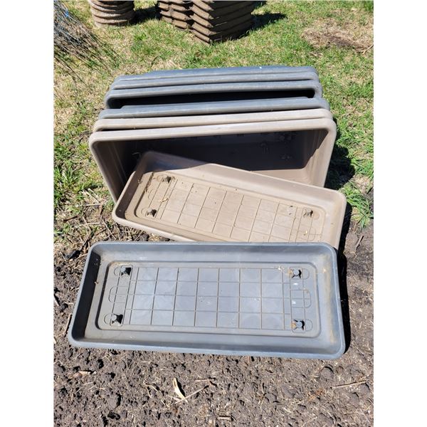 4- rectangular 30" x 12" planters
