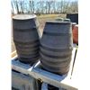 Image 1 : 12- hard plastic barrel planters  11" x 12" New & 1- 13" round x 12" high