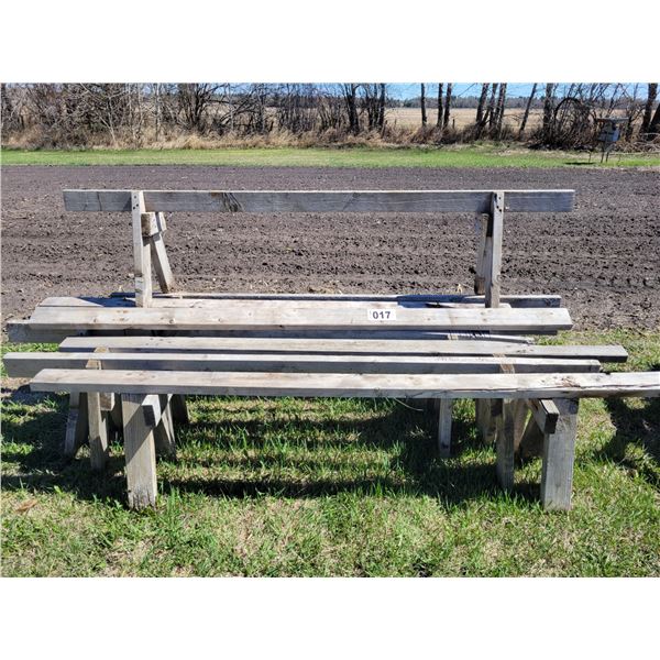 Approx. 15- greenhouse table sawhorses