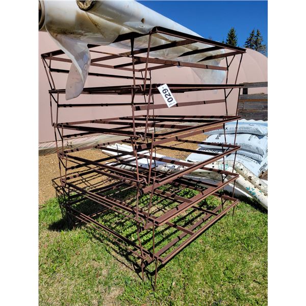 6' steel potting racks, 2 part roll tunnel plastic