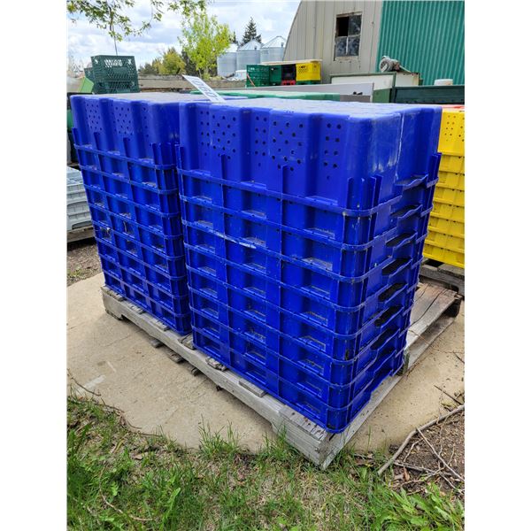 (So much each x 18) 18- Blue stackable vegetable crates