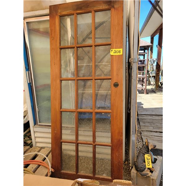 Door- inside cedar,15 glass pane