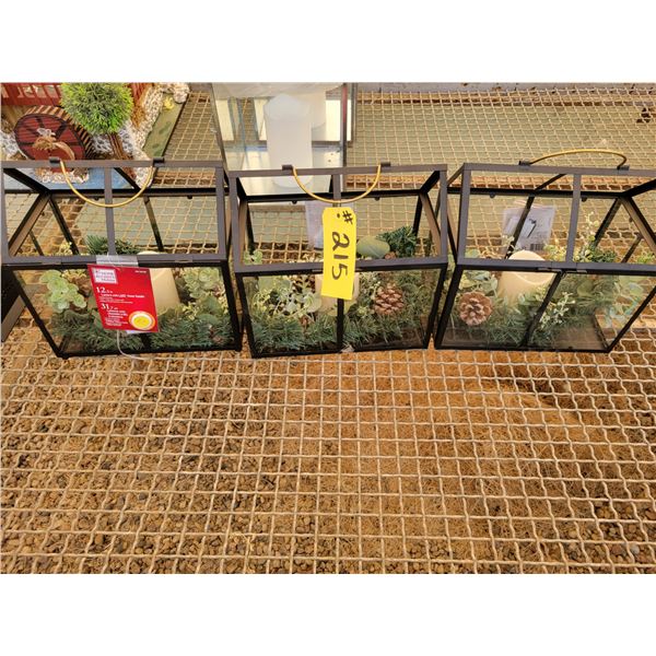 (so much each x 3) LED Metal Planter X3