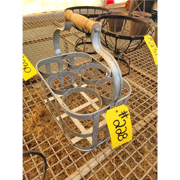 Antique Metal Milk Holder