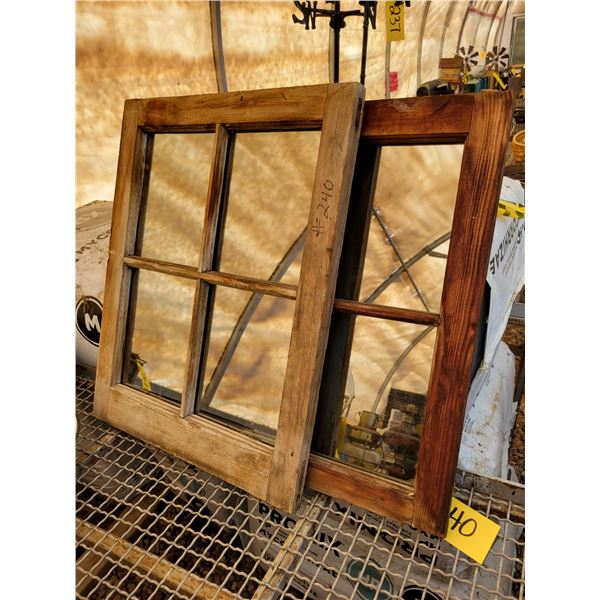 2 Antique mirrors, approx. 36" x 20" & 20 1/2" x 26"