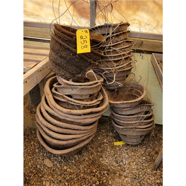 Asst HB Fibre pots, 8  - 16", approx. 20 12"