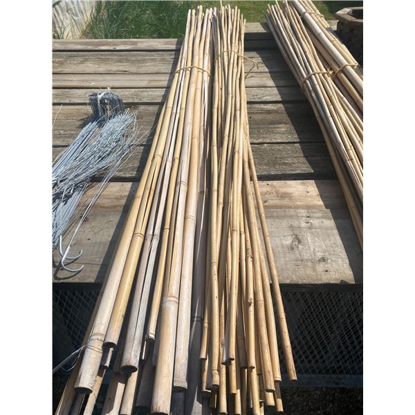(Selling all together) 1- 1" bundle bamboo 8', 1 bundle bamboo 7', 1/2"