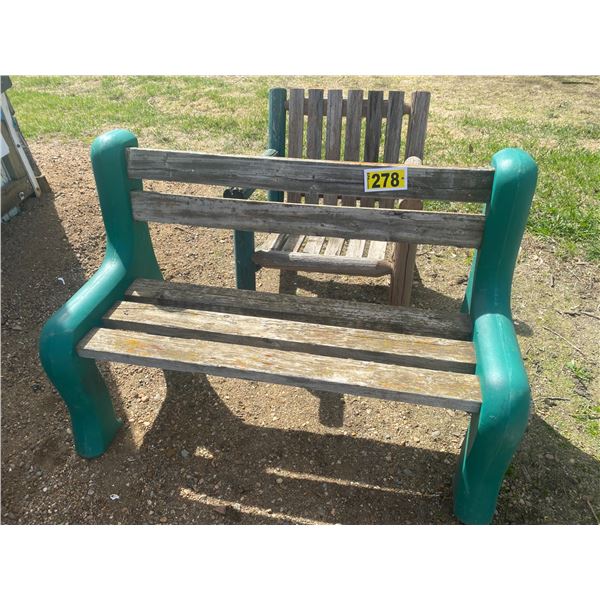 Wooden bench & chair