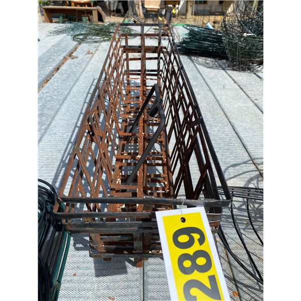 4- Metal planters, 3' x 8"