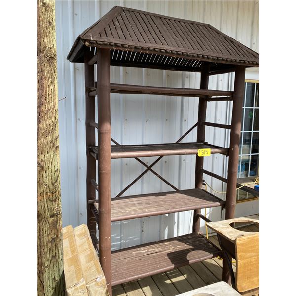7' X 4' Bamboo shelf with 4 shelves