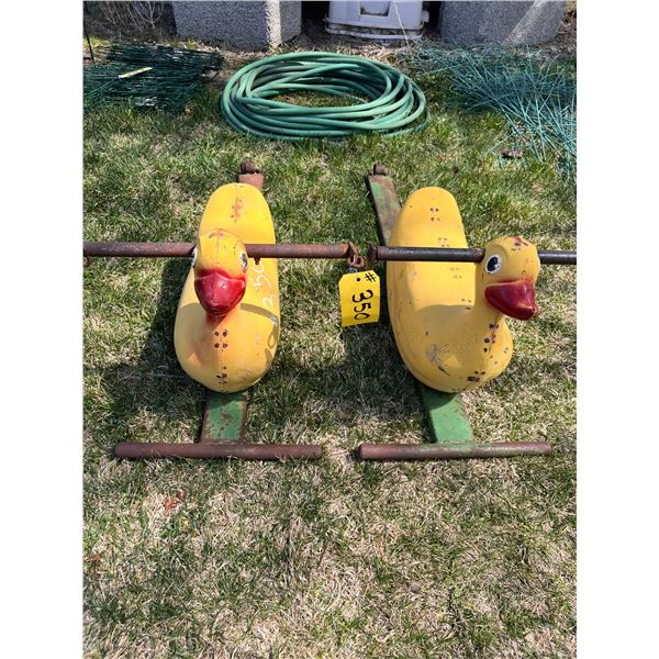2- Antique duck swings