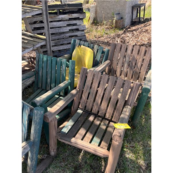 Qty of wooden chairs