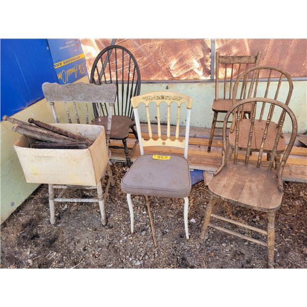 6 wooden chairs antique