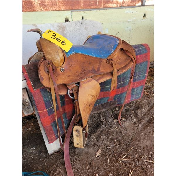 Kids pony saddle c/w blanket