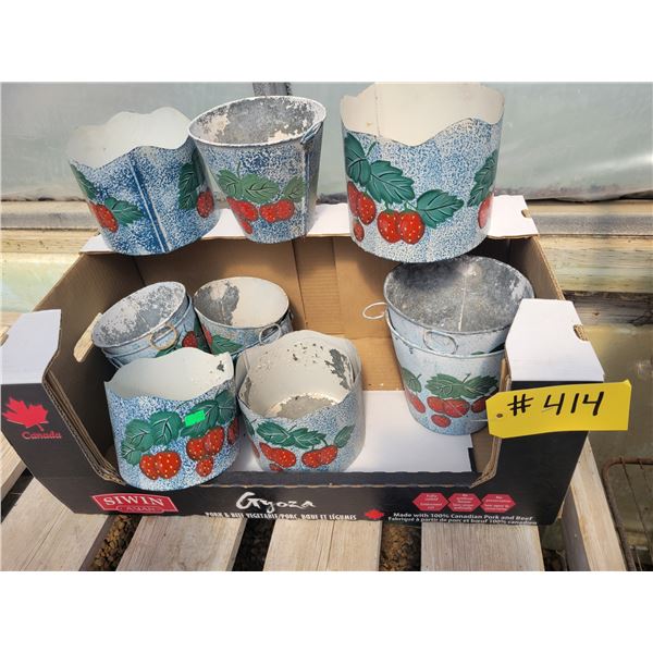 Metal strawberry pots