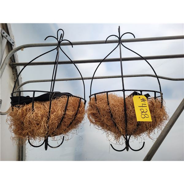 (so much each x 2) 2- 18" Metal hanging baskets