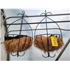 Image 1 : (so much each x 2) 2- 18" Metal hanging baskets