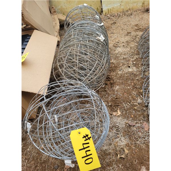 Qty of metal round baskets