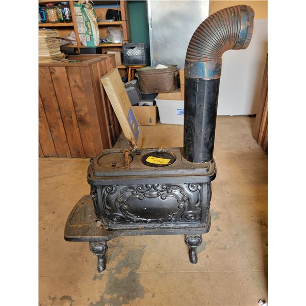 Cast iron wood burning stove