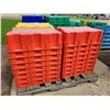 Image 1 : (So much each x 16) 16 Red stackable vegetable crates,