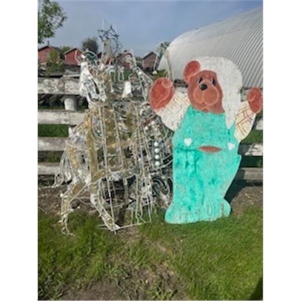 3- Wise men & wooden x-mas bear