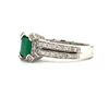 Image 2 : Emerald and Diamond Split Shank Unity Ring