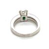 Image 3 : Emerald and Diamond Split Shank Unity Ring