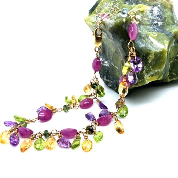 Vivid Spontaneity - Colorful Gemstone Bracelet