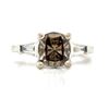 Image 1 : Fancy Brown Diamond Ring Designer Signed