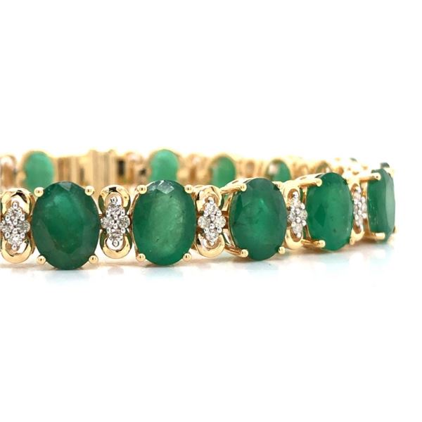Emerald & Diamond Eternity / Tennis Bracelet