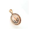 Image 3 : Morganite and Diamond Halo Pendant - Gem Quality