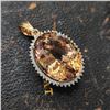 Image 5 : Morganite and Diamond Halo Pendant - Gem Quality