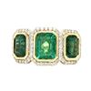 Image 1 : Enchanting Emerald Three-Stone Trinity Ring