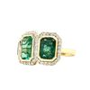 Image 2 : Enchanting Emerald Three-Stone Trinity Ring