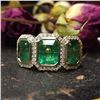 Image 3 : Enchanting Emerald Three-Stone Trinity Ring