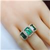 Image 4 : Enchanting Emerald Three-Stone Trinity Ring