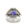 Image 3 : Cushion-Cut Tanzanite and Diamond "Avalanche" Ring