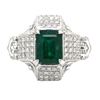 Image 1 : Emerald & Diamond Ring - Signed, GIA Certified